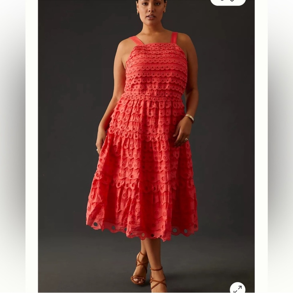 Anthropologie Maeve Eyelet Halter dress NWT